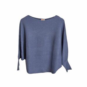 Kerisma RYU Blue Viscose‎ Blend Dolman Sleeve Pullover Sweater
